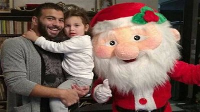 متعب يحتفل برأس السنة مع سيلين وتمارا 