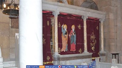 أول صلاة داخل الكنيسة البطرسية بعد ترميمها (فيديو)