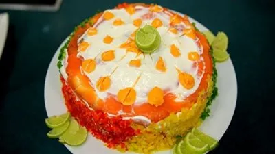 طريقة تحضير تورتة السلمون على طريقة الشيف شربيني