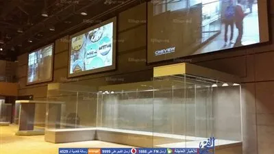 استعدادات لافتتاح قاعة العرض المؤقت بالمتحف القومى للحضارة (صور)