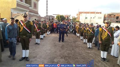 جنازة عسكرية لشهيد مطاردة العناصر الإجرامية بالبحيرة (صور)