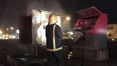حريق يلتهم محطة كهرباء حي النصر بالمدينة المنورة