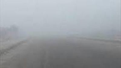 شبورة مائية كثيفة علي الطرق الرئيسية في الإسماعيلية