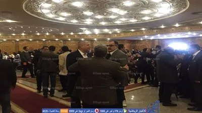 بالصور.. نجوم الفن والرياضة والسياسة في عقد قران نجل الشامي وكريمة الليثي