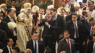 27 صورة من احتفال الأقباط وظهور السيسي في احتفالات عيد الميلاد بالكاتدرائية