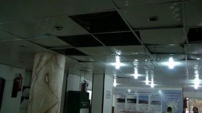 انهيارات بمبنى الهيئة العامة للثروة السمكية بمدينة نصر (فيديو)