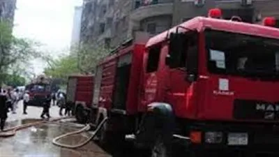 إخماد حريق بورشة أحذية فى 