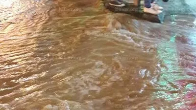 غرق منطقة سموحة في الإسكندرية عقب تهشم ماسورة للمياه (صور)