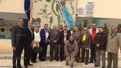 تدشين أكبر جدارية تحمل خريطة مصر بمدرسة في الإسكندرية (صور)