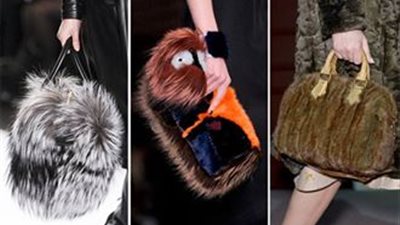 الفرو يزين الحقائب في شتاء 2017