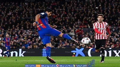 إنفوجرافيك.. سواريز يسجل الهدف 100 مع برشلونة