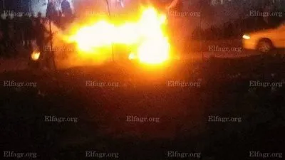 اندلاع حريق بسيارة ملاكي تحت كوبري المريوطية (فيديو وصور)