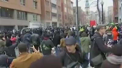 عاجل .. استمرار التظاهرات وأعمال الشغب بواشنطن بعد تنصيب ترامب