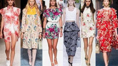 نقوش الزهور تزين موضة ربيع 2017