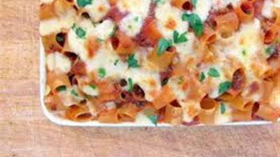 طريقة عمل طاجن المكرونة الريجاتونى