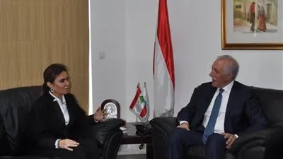  وزيرة التعاون الدولى تناقش مع وزير الزراعة اللبناني العلاقات الاقتصادية بين البلدين