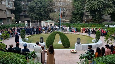 السفير الهندي بالقاهرة يحتفل بالعيد الـ 68 لبلاده (صور) 