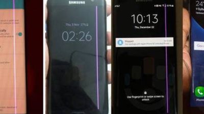 خط وردي يظهر على شاشات بعض وحدات Galaxy S7 Edge