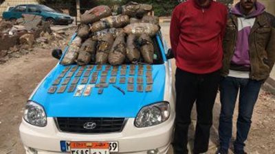 ضبط شخصين بحوزتهما 40 طربة حشية و45 كيلو بانجو بدمياط