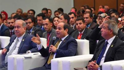 بدء فعاليات اليوم الثاني للمؤتمر الشهري للشباب في أسوان بحضور السيسي