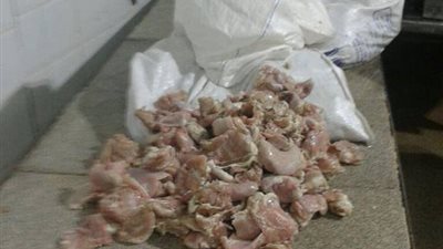 ضبط 3 أطنان هياكل دواجن فاسدة داخل مجزر فى الإسكندرية 