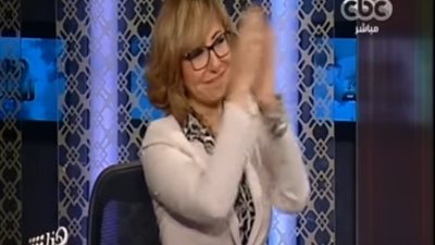 شاهد.. رد فعل لميس الحديدي بعد تسجيل مصر هدف الفوز في المغرب