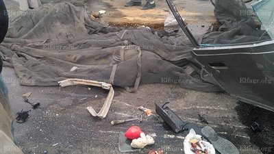 مصرع وإصابة 8 أشخاص في حادث تصادم على صحراوي الإسماعيلية (صور)