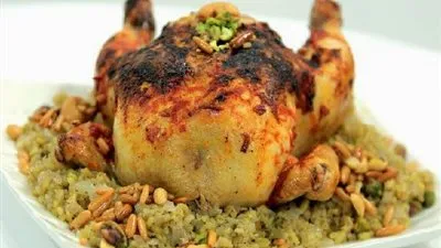 طريقة عمل الدجاج بالفريك والطماطم