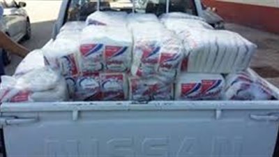  ضبط سيارتين محملتين بـ20 طن سكر مجهول المصدر بالقناطر الخيرية