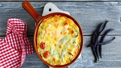 طريقة تحضير الفاصولياء الخضراء بالجبن في الفرن