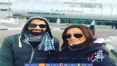 بشرى و أحمد حاتم يشاركان فى ماراثون 