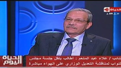علاء عبدالمنعم: البرلمان غير ملزم بالموافقة على التعديل الوزاري بأكمله (فيديو)