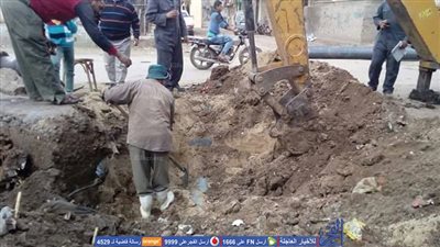 مياة شرب دمياط تنقذ منطقة أبو العز من الإنهيار (صور)