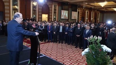 الرئيس اللبناني يوجه 3 رسائل للعالم العربي من القاهرة