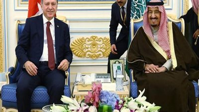 خادم الحرمين الشريفين يستقبل أردوغان