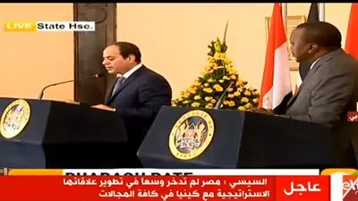 السيسي: مصر وكينيا يربطهما شريان واحد وهو نهر النيل