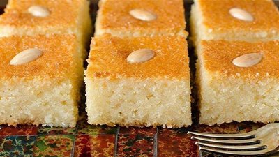 طريقة عمل البسبوسة بدون زيت