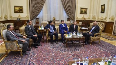 رئيس البرلمان يستقبل وفد من نادي قضاة مجلس الدولة (صور)