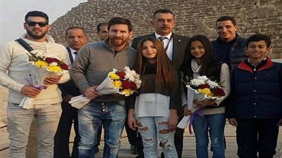 on sport تعرض لقطات لجولة ميسى التفقدية بالأهرامات