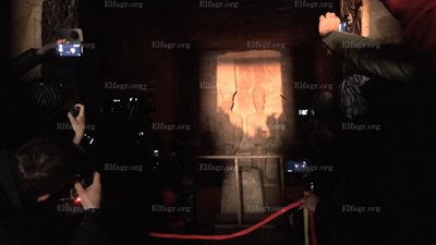 تعامد الشمس على وجه رمسيس الثاني بحضور وزراء الثقافه والسياحه والأثار والفنانين (صور)