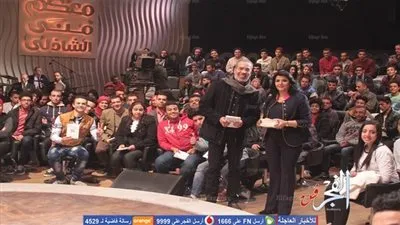 كواليس لقاء مدحت العدل وشريف مدكور مع منى الشاذلي (صور) 