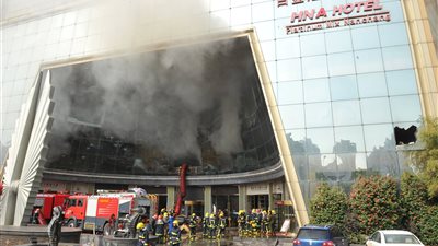 قتلى وجرحى فى حريق ضخم بفندق جنوب شرق الصين (صور)