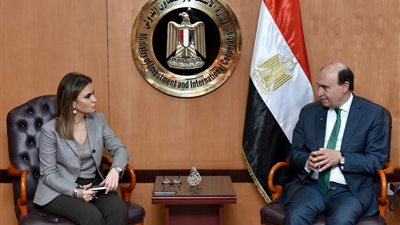 وزيرة الاستثمار ومهاب مميش  يبحثان تطوير موانئ قناة السويس