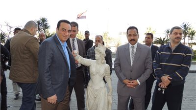 العثور على التمثال المسروق من حدائق أنطونيادس بالإسكندرية