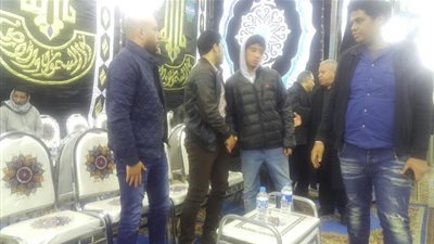 نجلا أبوتريكة في عزاء والده