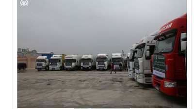 66 شاحنة مساعدات تركية وسعودية تتوجه إلى سوريا