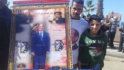 وقفة بالقائد إبراهيم في الإسكندرية ضد ما يتعرض له الأقباط في سيناء (صور)