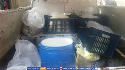 ضبط مواد كيماوية بمصنع ألبان غير مرخص فى بني سويف (صور)