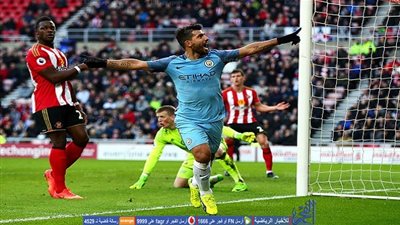 أجويرو يلدغ شباك سندرلاند بهدف رائع للسيتي (فيديو)