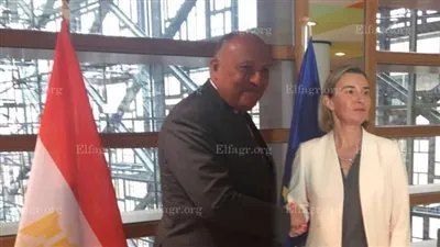 سامح شكري يجتمع بوزراء خارجية الاتحاد الأوروبي في المفوضية الأوروبية 